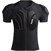 Eicolorte Padded Muscle Shirt Football Gear for Men Baseball Protective Shirts Chest Rib Protector Padded Compression Shirt