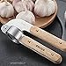 DILISS High-End Garlic Press Wood handle 304 Stainless Steel Professional Heavy Soft-Handled Garlic Press Crusher Mincer Crush Garlic Cloves Ginger