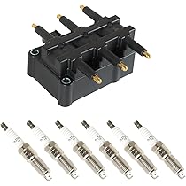 UF305 Ignition Coil & Spark Plug Kit - 6 Cylinder Set For 2001-2010 Dodge/Chrysler Minivans 3.3L 3.8L V6