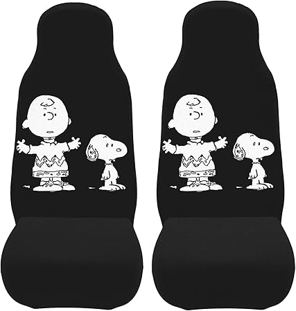 Amazon カーシートカバー スヌーピー レザー 防水 普通車用 軽 自動車 フロント カー用品 前席 おしゃれ 人気 送風 合成皮革 汎用 丸洗いできる カー用品 100 通気性 座布団 萌えグッズ シートカバー 車 バイク