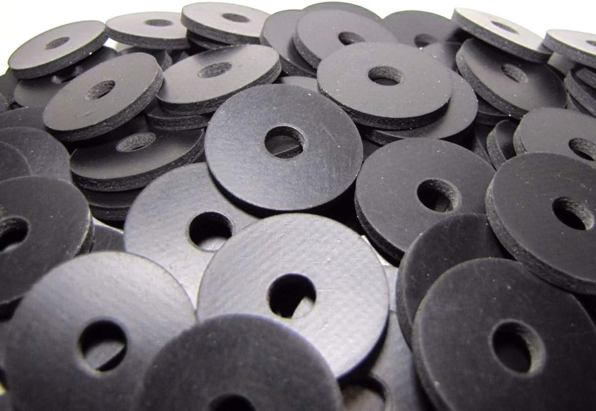 (100 Pack) 2 Ply Nylon Reinforced Neoprene Rubber Washers