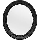 OIGUMR Black Bathroom Mirror Mirror Wall Decor Oval Mirror 20 x 16.1 inch