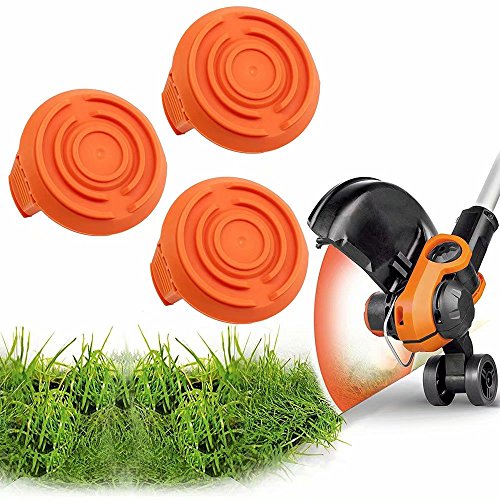 JahyShow 3 Pack 50006531 Spool Cap Cover for Worx GT WG150s WG152 WG151s WG155s WG160 WG165 WG166 WG167 Cordless String Trimmer Edger Weed Eater Wacker WA6531