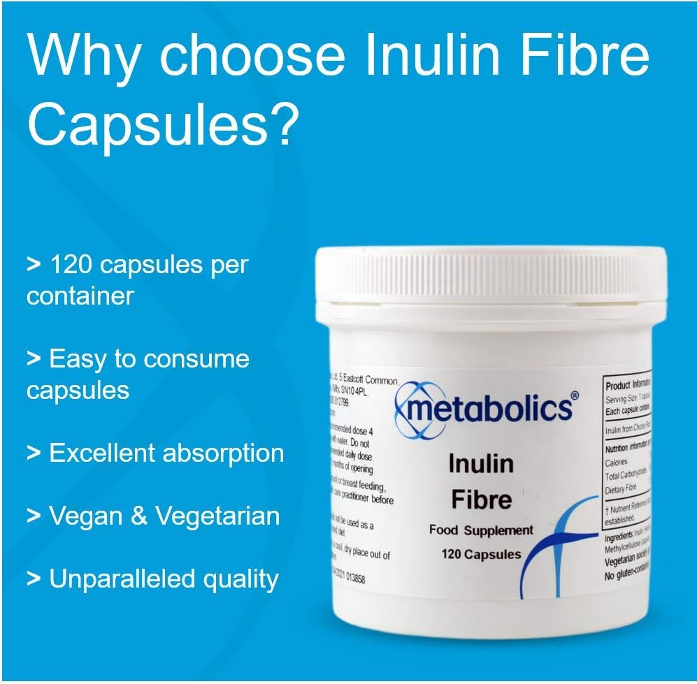 Metabolics Inulin Fibre Supplement 585mg, 120 count (Pack of 1) - Image 5