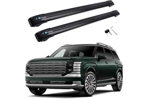 Lockable Cross Bars Fits for Hyundai Palisade 2026（with Raised Side Rails） Aluminum Crossbars Cargo Bar 220lbs (Black)
