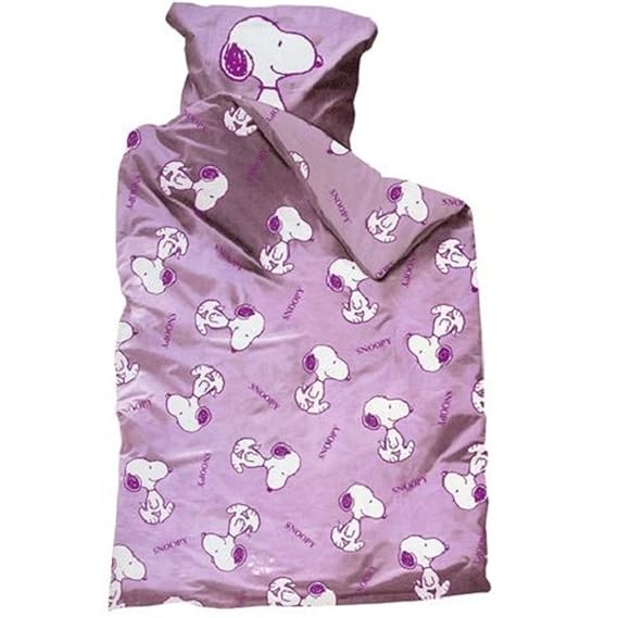 Bettwäschegarnitur, Motiv Snoopy, Violett