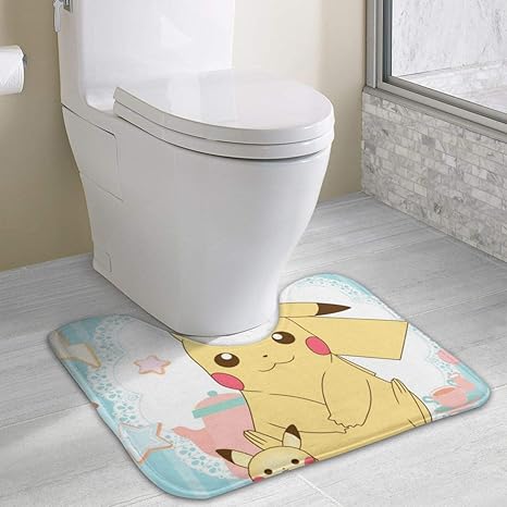 Amazon ポケモン 16 トイレマット U型足元マット 便器マット 吸水マット 足ふきマット バスマット 洗面所 汚れ落とし 滑り止め おしゃれ お風呂 抗菌 吸水 厚地 柔らかい 耐久性 洗濯機可能 玄関マット オンライン通販
