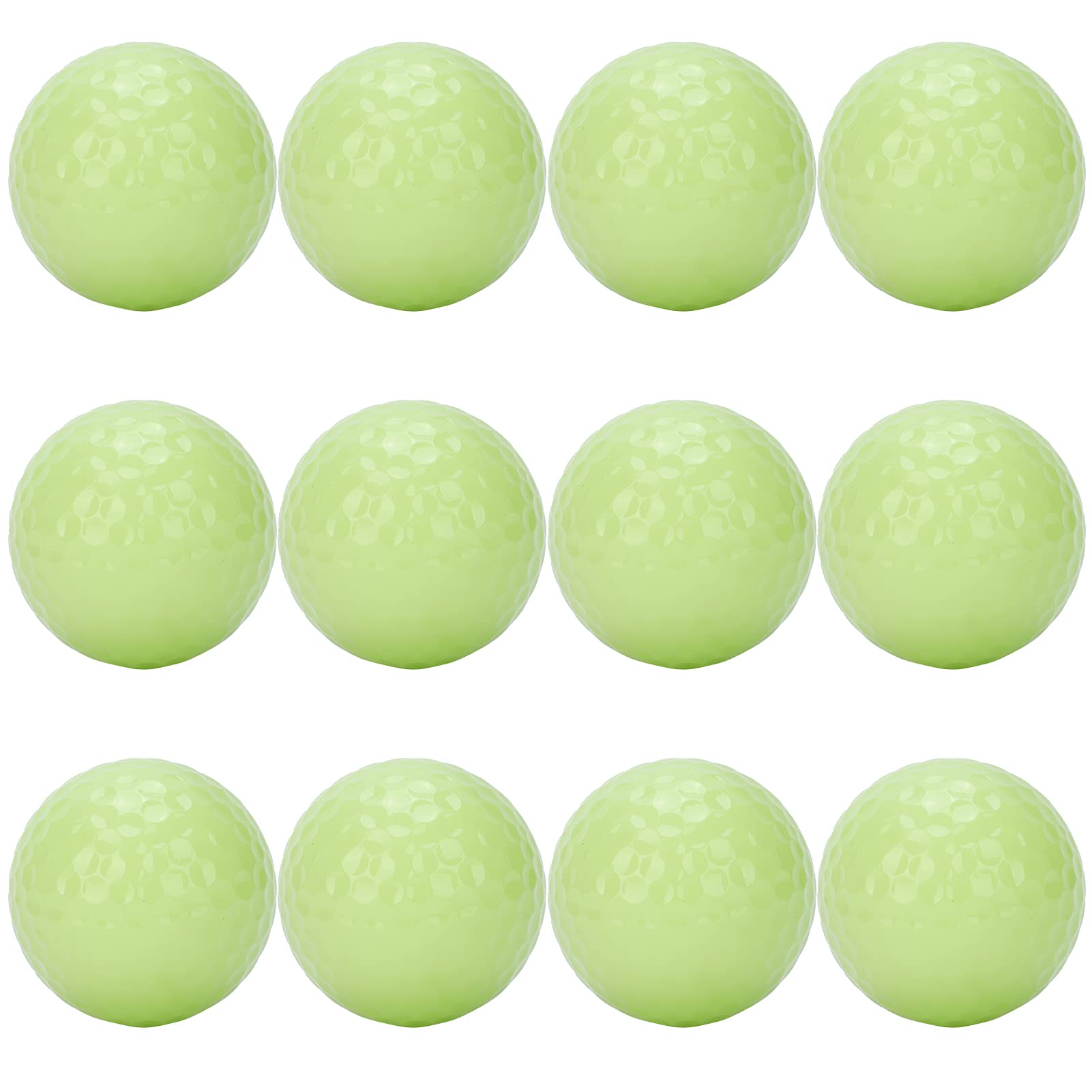 SUNGOOYUE Glow Balls, 12Pcs Synthetic Rubber Luminous Night Floating Balls Glow in The Dark for Night Sports
