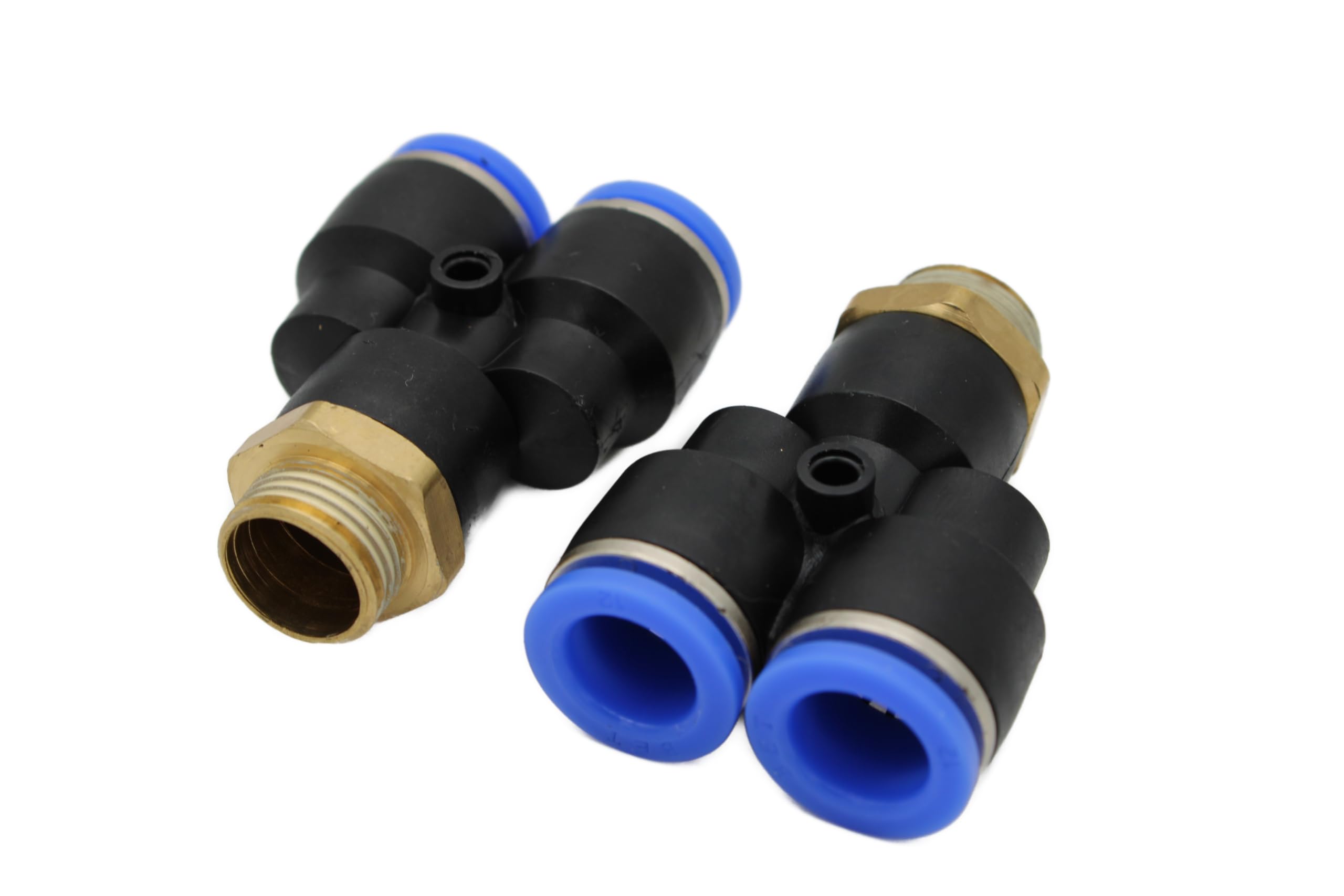 Pneumatic Y-multiple screw connection 3/8" - 12 mm IQS Y-connector Tee compressed air