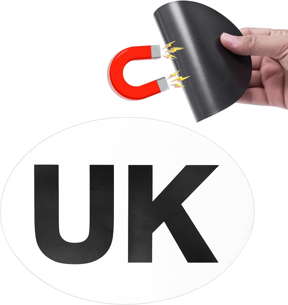 ZAVIA Magnetic UK Car Sticker 178x133mm for Europe, 2 Pack, Waterproof