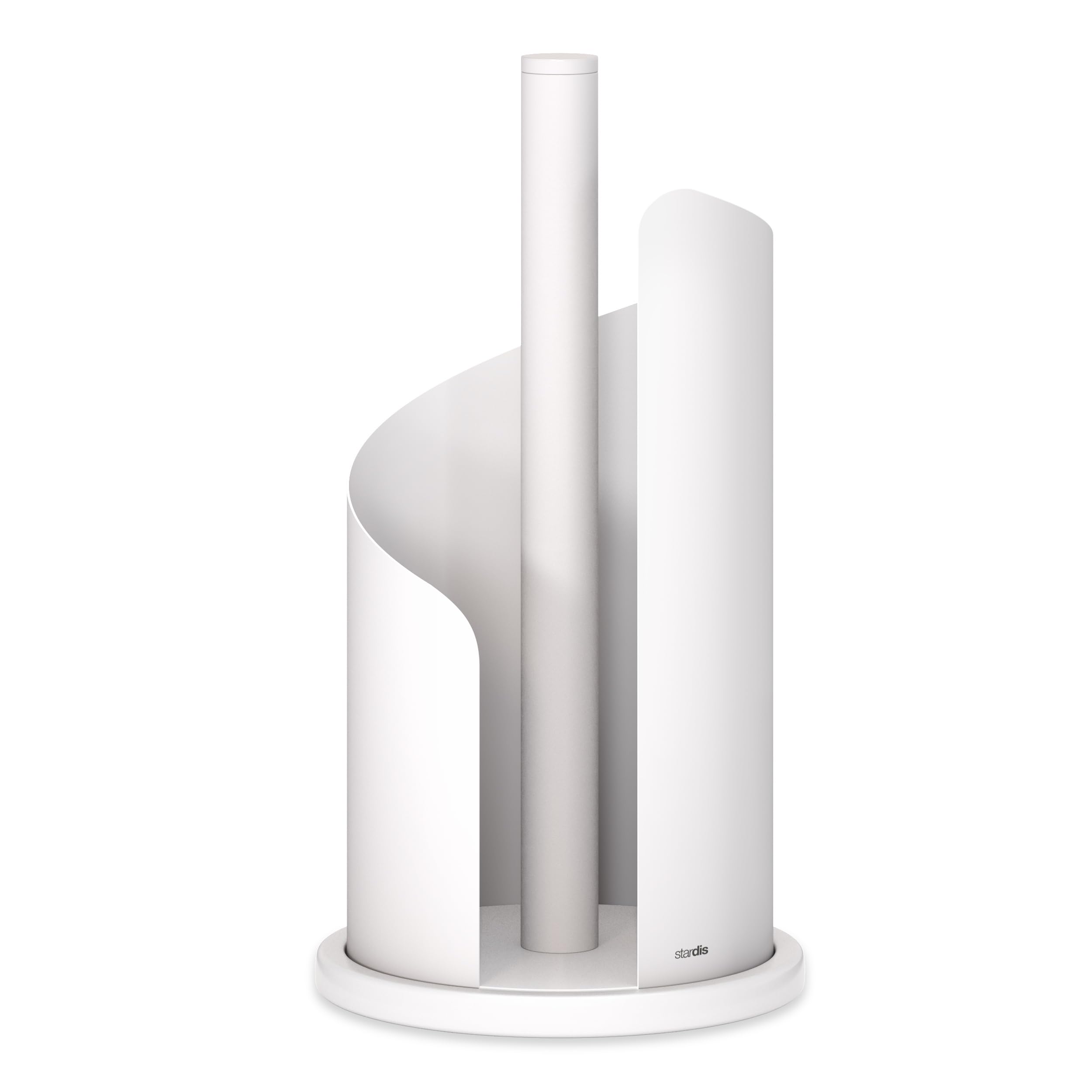 stardis Paper Towel Holder, Pure White, Stainless Steel, Free Standing, 30 cm x 15 cm