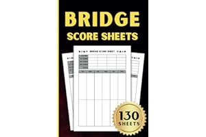 Bridge Score Sheets: Bridge Score Pads with Perfect Size 6 x 9 Inches , Bridge Card Games for Scorekeeping | 130 Pages