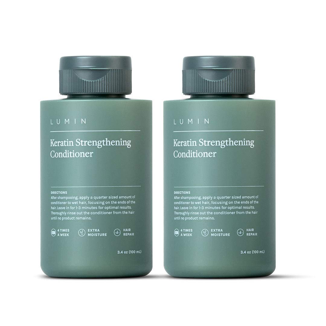 Men’s Keratin Strengthening Conditioner (2-Pack): Rehydrate and Fortify Dry, Damaged Hair | Formulated with Jojoba Oil to Improve Hair and Scalp Health | by Lumin