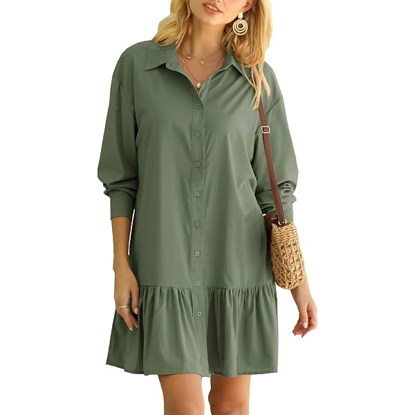 sundry henley loose dress SUNDRY Raglan Cotton Woven Henley Dress Walnut XS at Amazon Women's Clothing  store