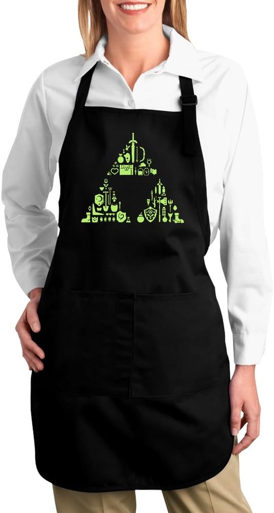 Zelda Triforce Canvas Cotton Apron Large Apron