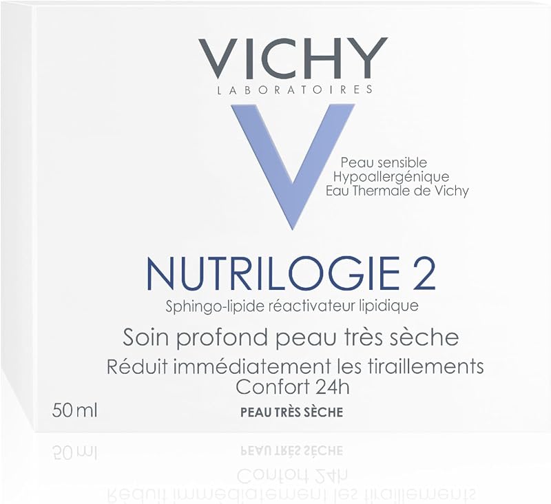 Vichy Nutrilogie 2 Intense Moisturiser Dry Skin 50ml Hydrating Face Cream