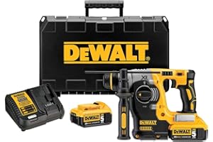 DEWALT 20V MAX* SDS Rotary Hammer Drill Kit, 5-Ah Batteries (DCH273P2)