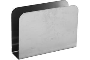 Zunate Modern Stainless Steel Napkin Holder Sturdy Base Vertical Organizer for Kitchen Countertop Silver for Parties & Gather