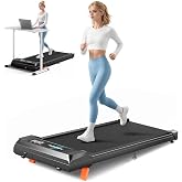 Under Desk Walking Pad Treadmill for Home | 12% Manual Incline Small Walking Pad, 2.5HP 280 LBS Capacity Portable Treadmill with Incline, Low Noise, Remote &amp; LED Display