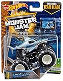 Monster Jam MEGALODON 2017 HOT WHEELS TRUCK CREATURES 8/10 CASE Q w/ TEAM FLAG