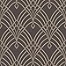 Astoria Deco Wallpaper Charcoal and Silver Rasch 305319