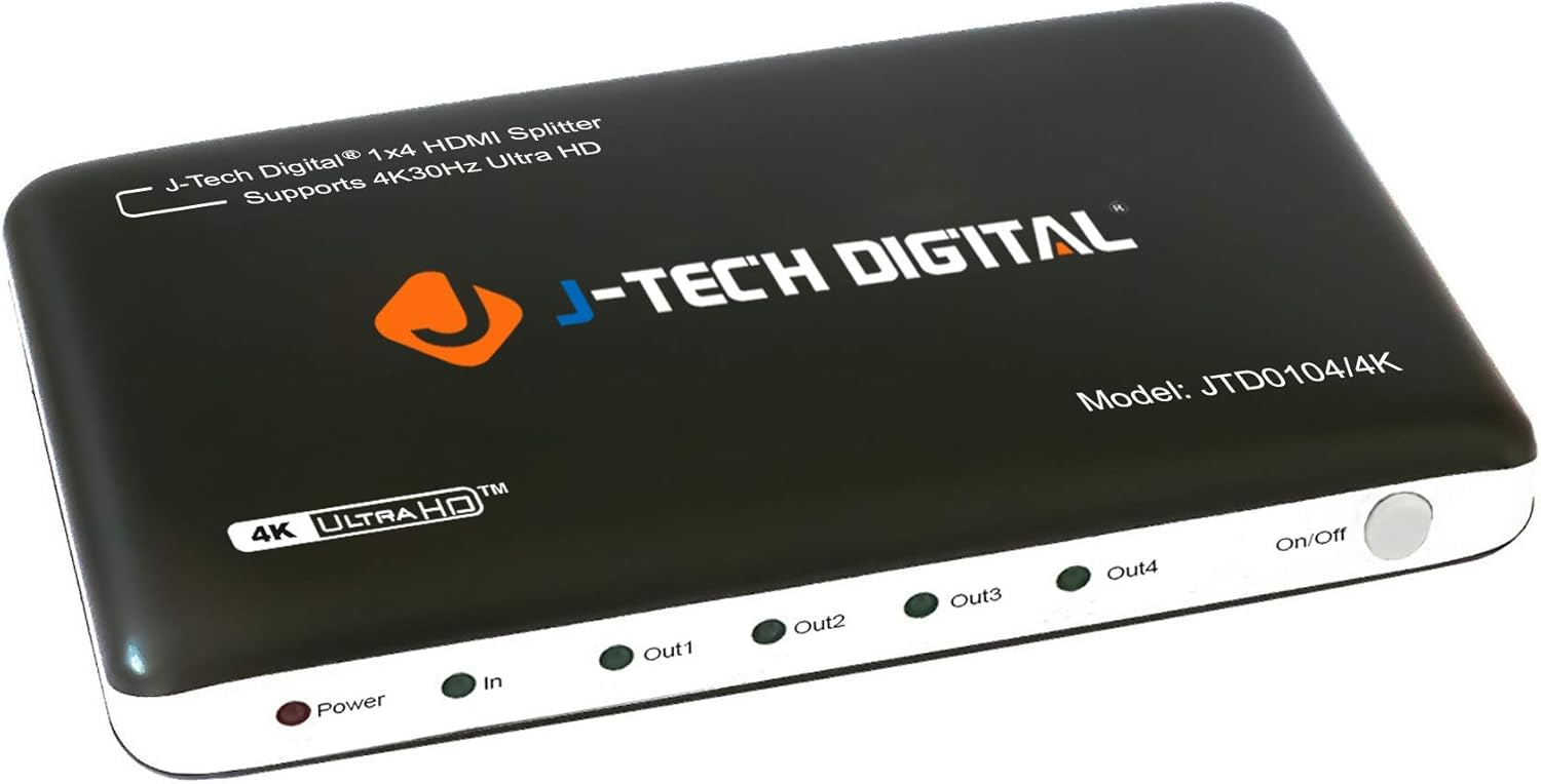 JTech Digital HDMI Splitter 1X4 4K30Hz Most Advanced Amazon.co.uk