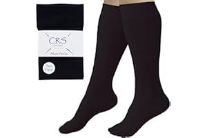 CRS Cross Figure Skating Socks. 2 Pair of Knee High Tights for Ice Skates and Dance. Footed Skate Socks available Fun Colors.