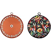 OCMML 2-Pack Tortilla Warmer Pouch, 12 Inch Round Microwavable Insulated Fabric Bag to Keep Tortillas Soft & Warm, Heat Keeper for Corn & Flour Shells, Tacos, Naan, Ideal for Family Meals & Parties