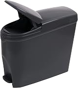 SUPAWASH-PRO 20L Sanitary Bin Slimline Pedal Disposal Grey view 3
