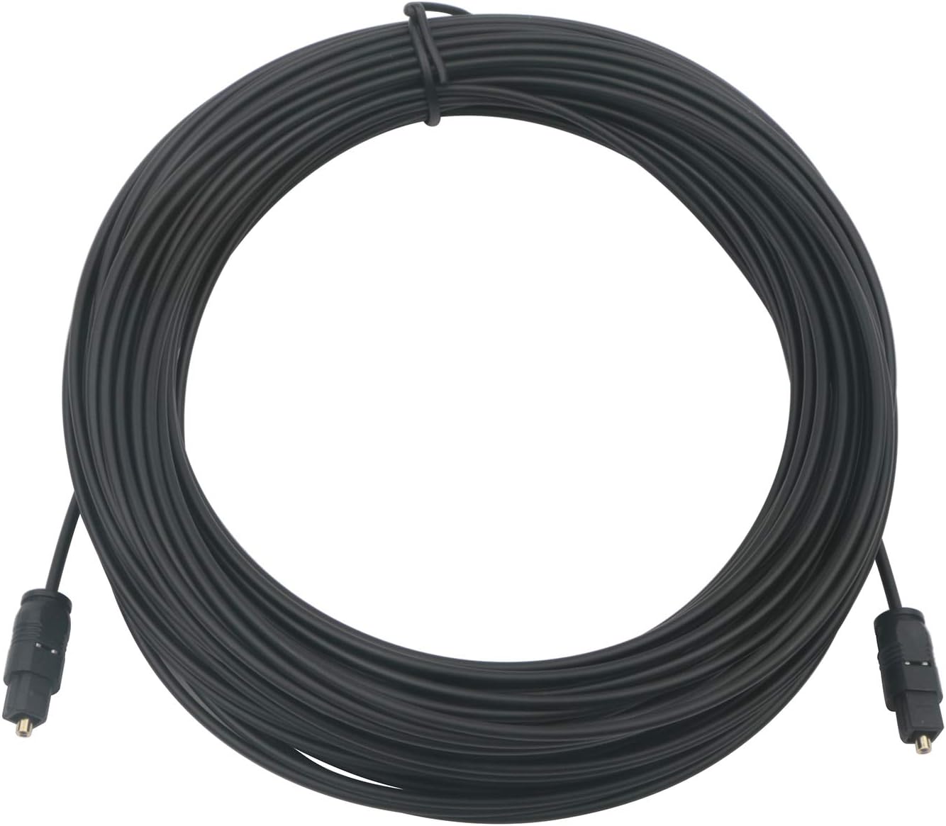 Pxyelec Digital Optical Audio Cable 20M Fibre Optic Cable with TOSLINK Connector for Home Cinema,TV,Dolby Atmos,DTS Devices- Pro Quality Durable Black Jack