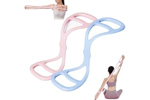 HGKBVTY Figure 8 Resistance Band, Upgraded Full Body Training Multi-Function Design, Women's Multi-Function Resistance Band, Anti-Skid handleportable, Ideal for Yoga and Pilates Stretching Exercises