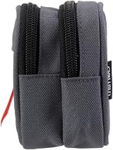 YONZONE Pencil Case Large Capacity 3 Compartments Grey High Storage Organizer view 4