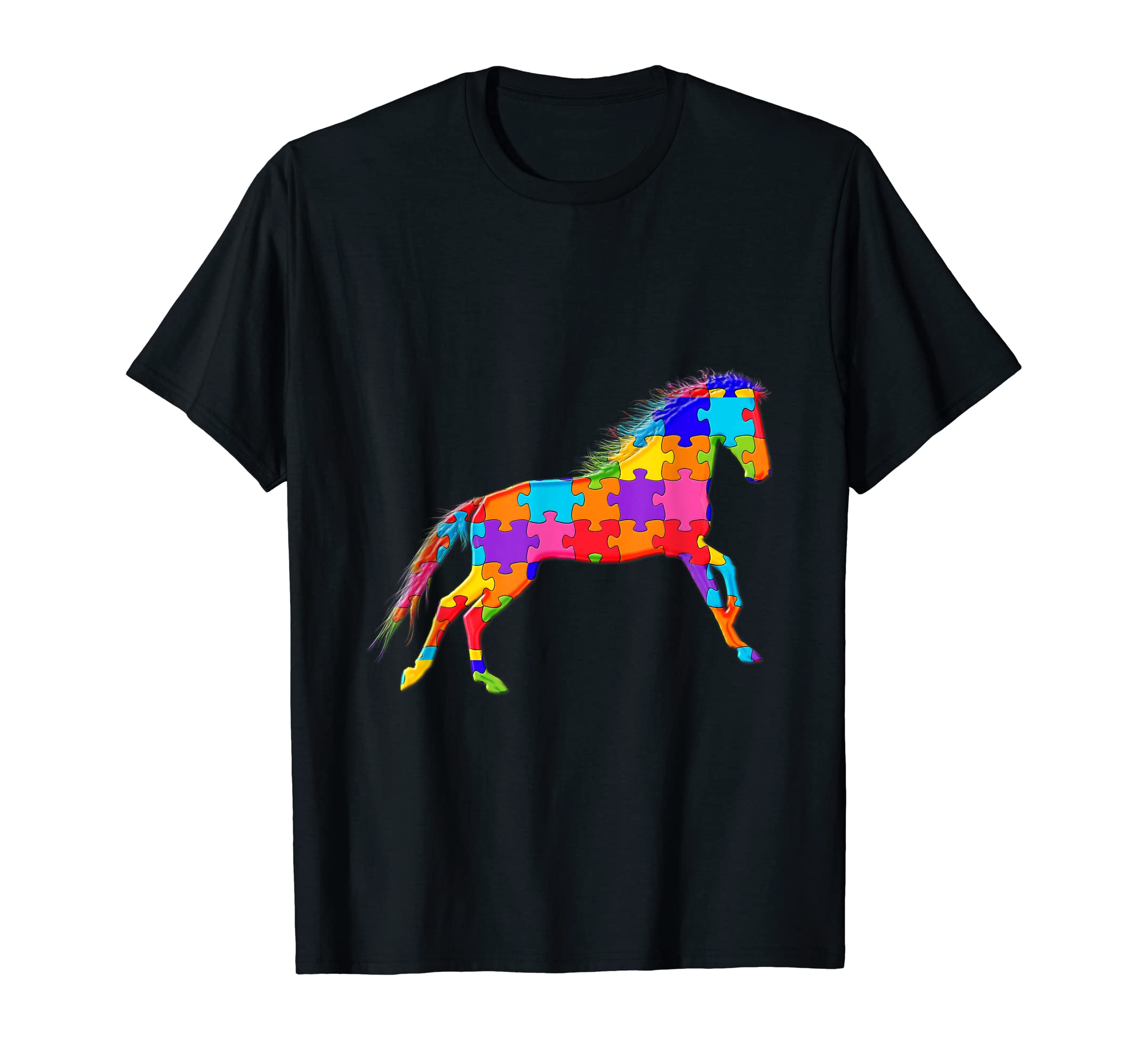 Horse Animal pony Jigsaw Autism Puzzle T-Shirt