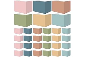 30 Pack Desk Dividers Students Boho Colors Privacy Folder for Students Waterproof Study Carrel Dividers Testing Divider Priva