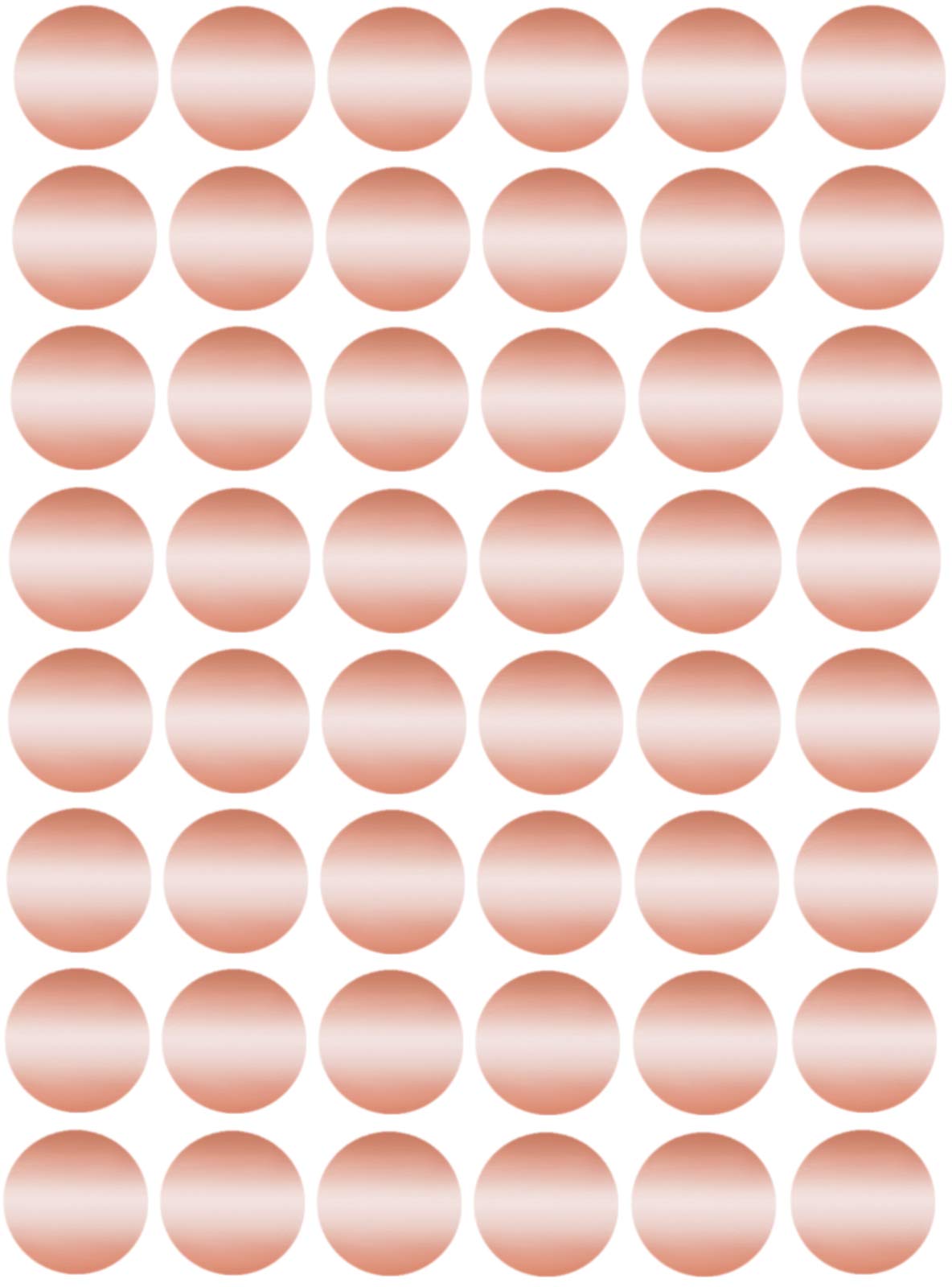 Royal Green Color Coding Labels 17mm Diameter (0.75) Rose Gold Stickers Seals for Envelopes - 720 Pack