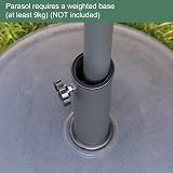 GardenKraft 14610 2.7m Outdoor Parasol Tilt & Crank 6 Ribs Dark Green view 7