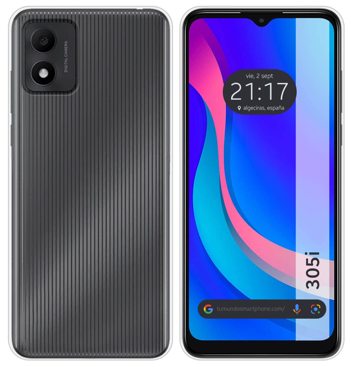 Tumundosmartphone Transparent TPU Silicone Gel Case for TCL 305i