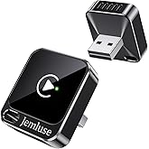 Jemluse Wireless CarPlay Adapter for Apple - Mini Size, Fast Stable Connection Convert Wired to Wireless Car Play Dongle for iPhone iOS 10+, Plug & Play for Cars from 2016+ w/USB-C (Black)