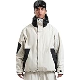 GSOU SNOW Mens Womens Ski Jacket Baggy Snowboard Coat Waterproof Shell Jacket Snow Hoodie Loose Fit For Winter Outdoor Sports