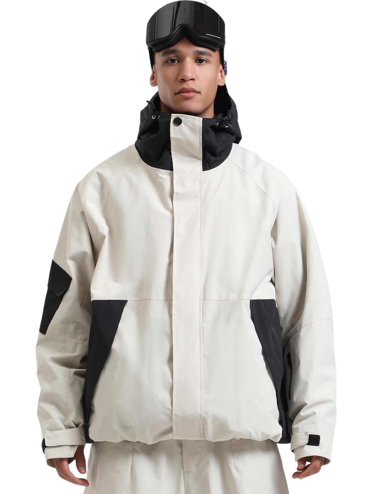 Photo 1 of GSOU SNOW Mens Womens Ski Jacket Baggy Snowboard Coat Waterproof Insulated Snow Hoodie For Winter Outdoor Sports Loose Fit