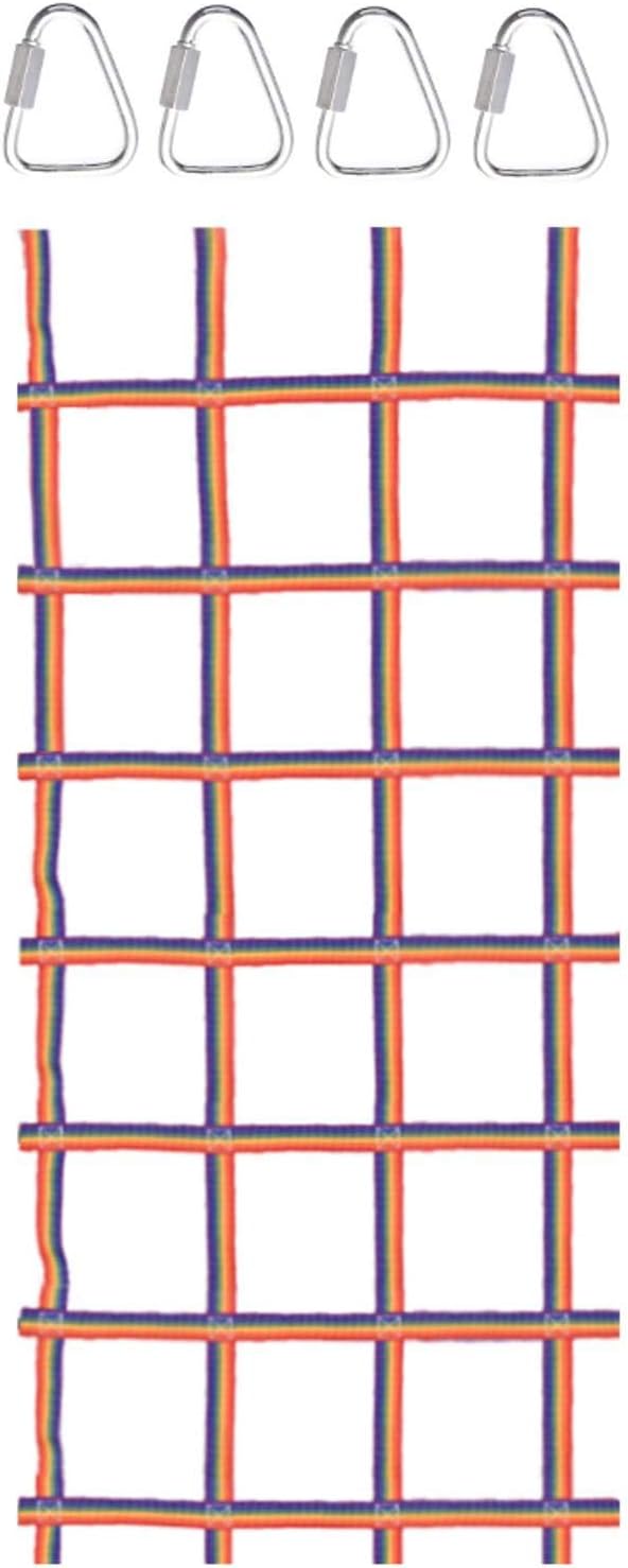 Glum Climbing Net Playground Climbers Rainbow Ribbon Physical Training Climbing Cargo Net Climbing Trellis Netting Outdoor Sports Play Kids Toys for Backyard Garden90x48 Inches Handy: Arts, Crafts & Sewing