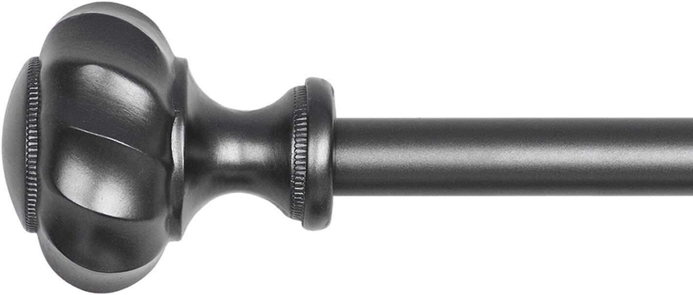 3/4-inch Diameter Single Window Curtain Rod, Adjustable Length from 28-48 Inch,Pewter: Home Improvement