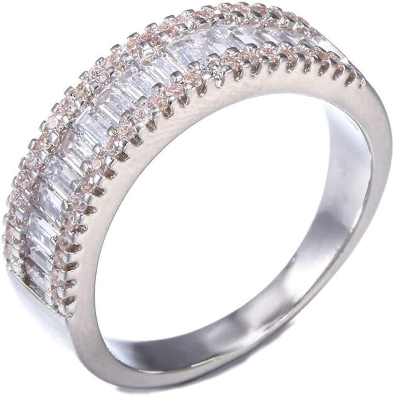 Altsommer Classic Luxurious Women Ring, Shining Ladies Ring Inlaid Rodent Shaped Diamond, Delicate Fashionable Ladies Ring,Noble Elegant Women Ring Exquisite Engagement Wedding Ring Choice (9)