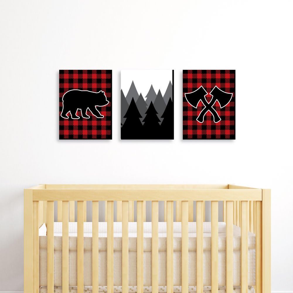 buffalo plaid nursery wall decor