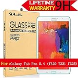 Galaxy Tab Pro 8.4 Glass Screen Protector, (T320 T321 T325) AnoKe [Lifetime Warranty](0.3mm 9H) Tempered Film Sheild For T320,T325 Glass