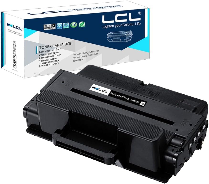 LCL Compatible Toner Cartridge MLT-D205L D205L SU963A SU967A (1PK Black) Replacement for Samsung ML-3300 3310 3710 3312 3712 3310ND 3312ND 3710ND 3310D 3710D SCX-5739 5639 5737 4833 5637 4833 5637
