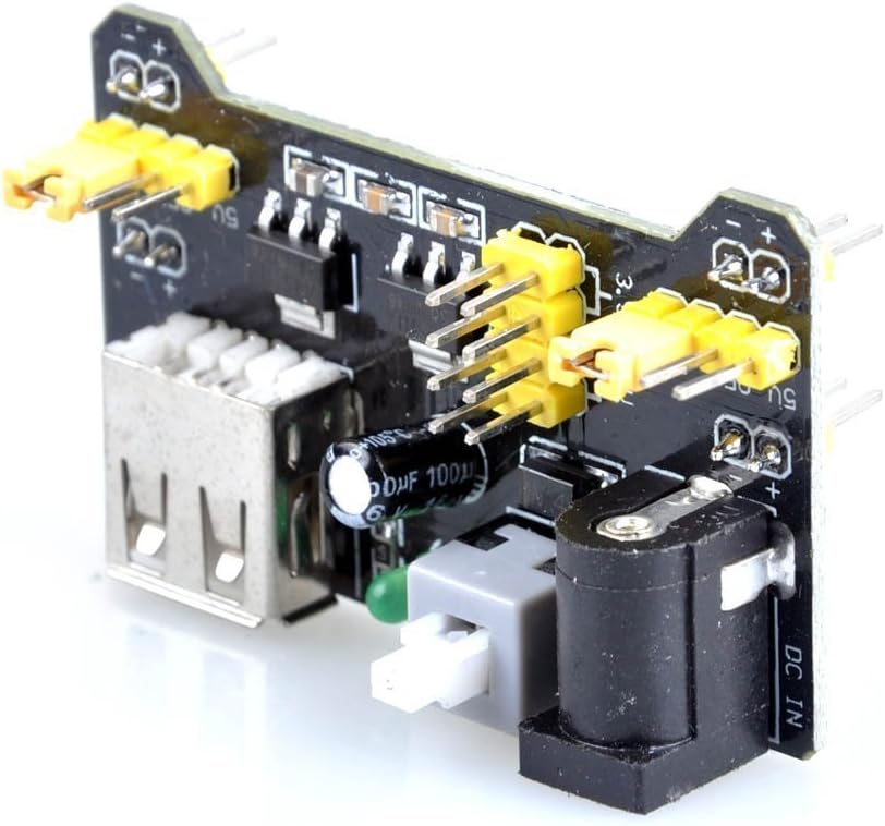UCEC MB102 3.3V 5V Breadboard Power Supply Module for Arduino Board Solderless Breadboard (Pack of 6) - Image 3