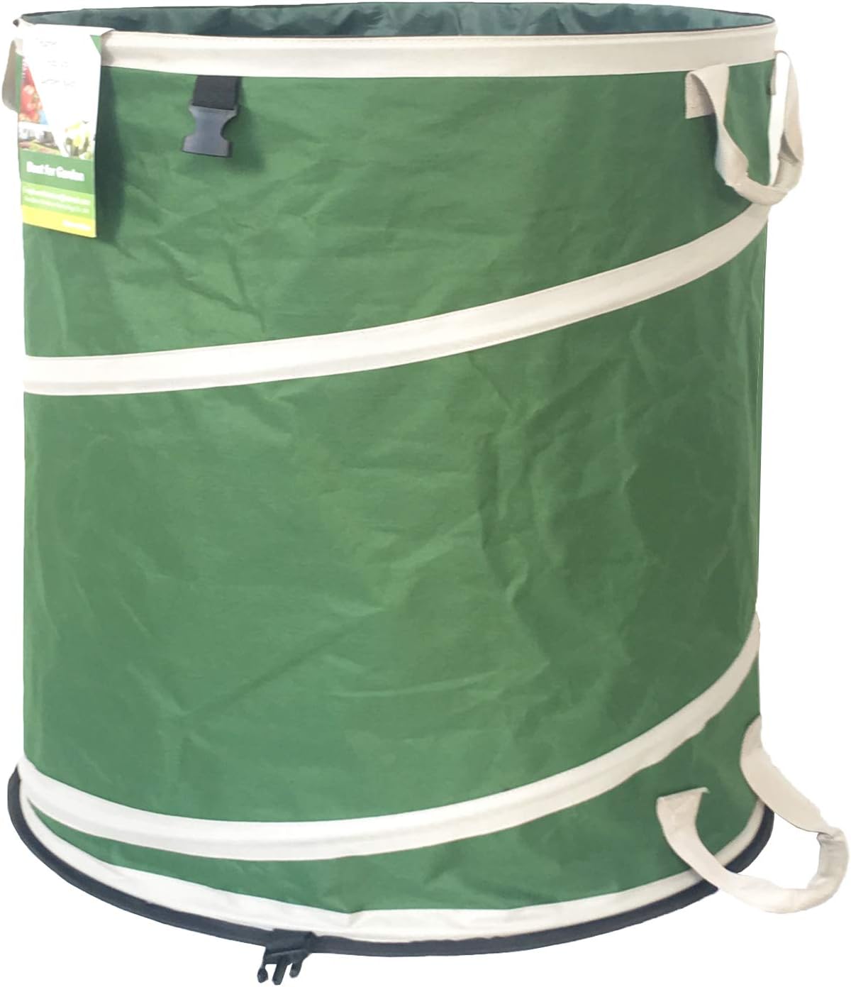 46 Gallon Collapsible Pop-Up Lawn Leaf Bag (22x28 inches) Hardshell Bottom with Drawstring Cover and 4 Handle Reusable for Garden Bag, Yard Waste Bag, Waste Bin, Laundry Clutter Bag, Camping Trash Bag
