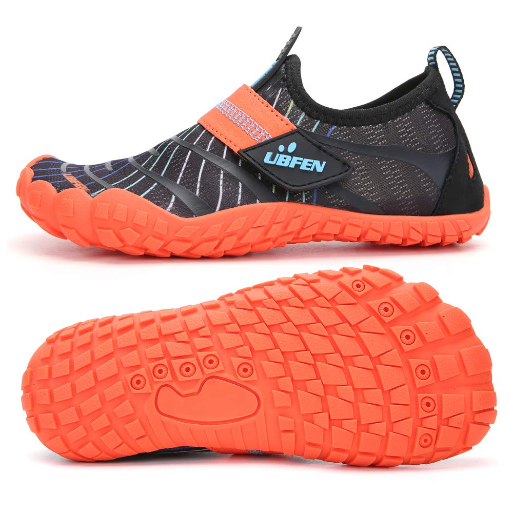 UBFEN Water Shoes for Kids Boys Girls Aqua Socks Barefoot Beach Sports Swim Pool Quick Dry Lightweight Toddler Little Big Kid
