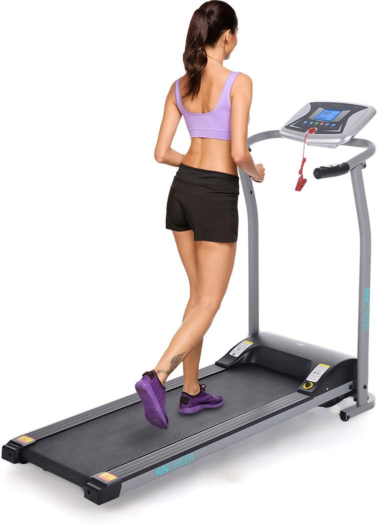 Yiilove Compact Electric Treadmill for Small Spaces 90 Degree Folding Motorized Running Machine (US Stock)